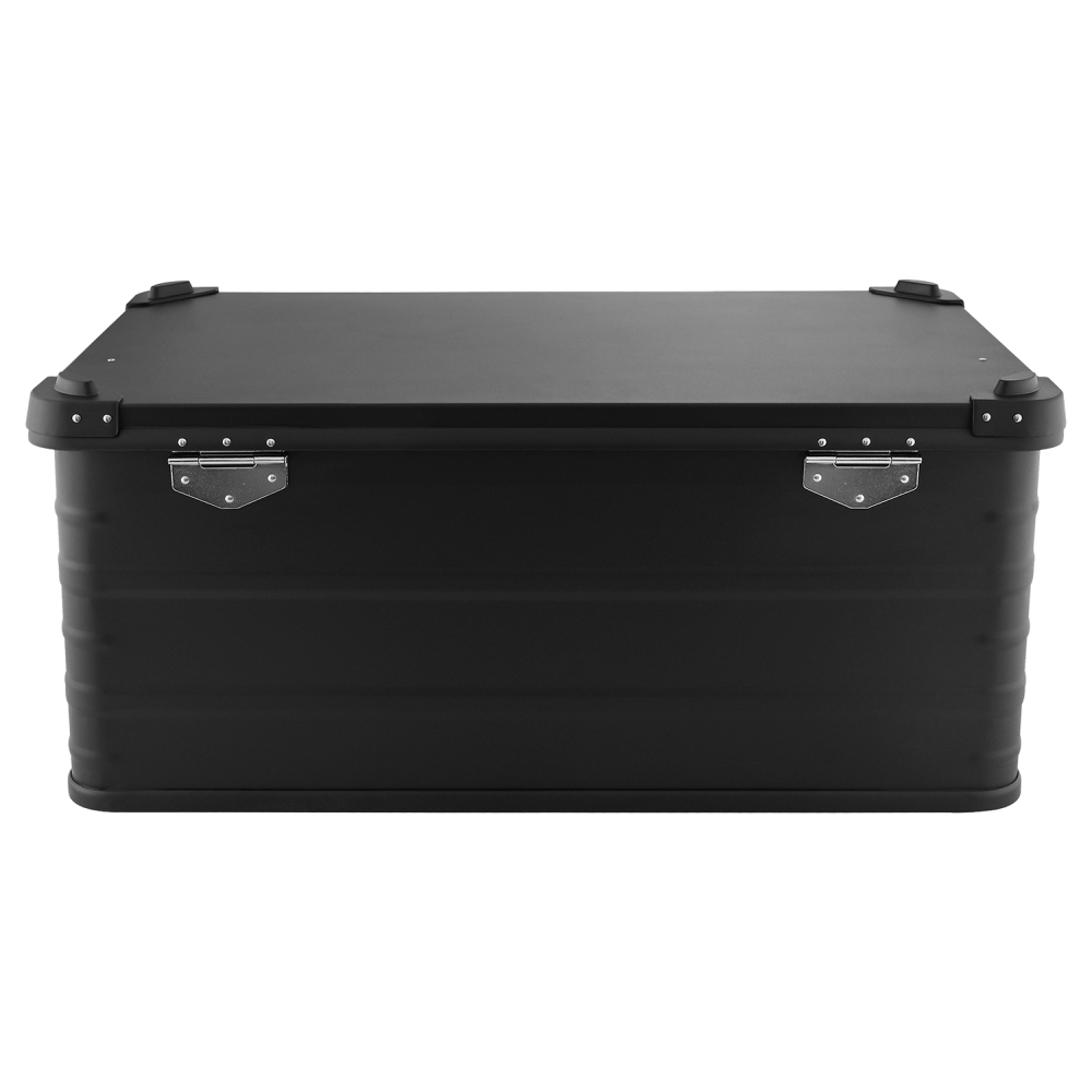 ALUBOX Aluminiumkiste Transportbox 92 Liter - schwarz - Premium Black - 4