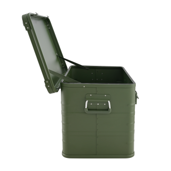 ALUBOX 78 Liter in grün, Alubox mit Deckel, Transportbox, Alukiste - 4