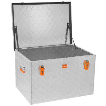 Alubox Riffelblechbox wasserfeste Pritschenbox 190 Liter Pritschenbox Aufbaukiste - 4