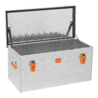 Riffelblechbox aus Alu + Spanngurt 91 Liter Pritschenkiste - 4