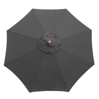 anndora Sonnenschirm 3m rund aus Olefin in anthrazit Winddach UV-Schutz - 4