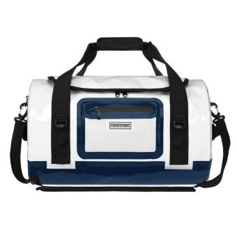 anndora Reisetasche Sporttasche weiß blau wasserdich - maritime Sporttasche - läßt keine Gerüche raust - Tarpaulin Tasche - 4