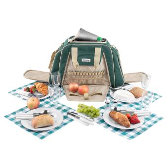 Picknicktasche 29-teilig für 4 Personen - grün - 4