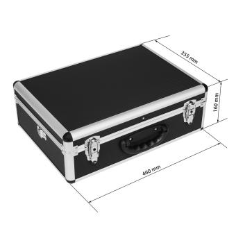 anndora Werkzeugkoffer schwarz silber herausnehmbare Ablage im Deckel - schwarz oder silber - 4