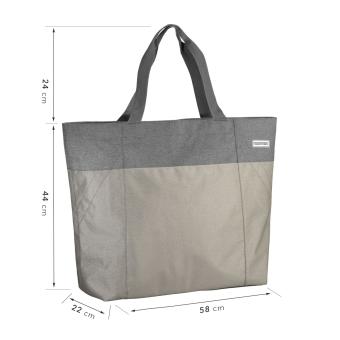 Oversized Bag Strandtasche mit extra viel Stauraum goldig mit grau unisex - 4