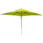 anndora Sonnenschirm mit Holz 4x4m eckig grün Limette - Winddach - UV-Schutz - Quadratischer Marktschirm mit Holz - Stoff waschbar - 4