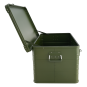 ALUBOX 141 Liter olivgrün - Stapelecken - Alubox mit Deckel - Transportbox in camouflage grün - 4