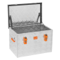 Riffelblechbox Alubox Pritschenbox 67 Liter + Spanngurt - 4