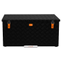 Riffelblechbox Alubox schwarz - black - 3mm Wandstärke, 250 Liter 102,2 cm x 52,5 cm x 52,0 cm - 4