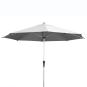 anndora Sonnenschirm mit neigbarem 3,5m großem DAch hellgrau - Kurbelsystem - Schirm neigbar - 8 Streben - Schirm waschbar - 4