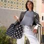 Einkaufstasche - Shopper mit runden Henkeln in schwarz weiß mit Punkten loopshopper L by reisenthel - 4