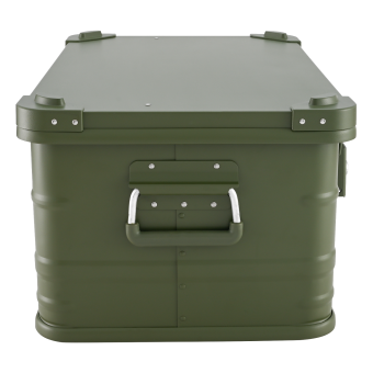 ALUBOX 47 Liter in olivgrün, Tranportbox grün, Alubox mit Deckel, Alukiste - 5