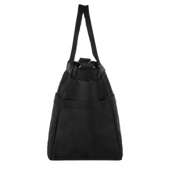 anndora Männer Frauen Handtasche schwarz - viele Griffe - Gurte - 5