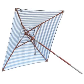 anndora Sonnenschirm Knickbar 2x2m eckig Gestreift Blau Weiß Winddach UV-Schutz - 5