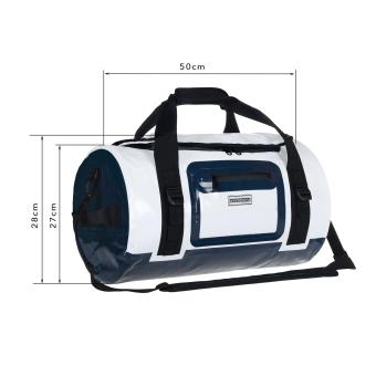 anndora Reisetasche Sporttasche weiß blau wasserdich - maritime Sporttasche - läßt keine Gerüche raust - Tarpaulin Tasche - 5
