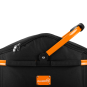 anndora Kühlkorb Einkaufskorb Alubox Design schwarz orange mit Deckel - Picknickkorb - ohne Geschirr - Henkel Klappbar Korb wasserfest von innen - 5