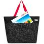 Oversized Bag Strandtasche mit extra viel Stauraum schwarz mit weißen Punkten Enkaufstasche - 5