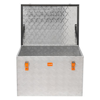 Alubox Riffelblechbox wasserfeste Pritschenbox 190 Liter Pritschenbox Aufbaukiste - 6