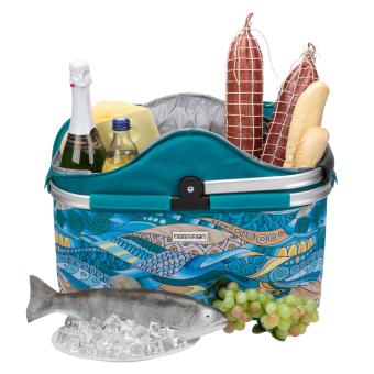 Kühlkorb Isolier Einkaufskorb OCEAN mit Reissverschluss - Isotasche mit Henkel - 6