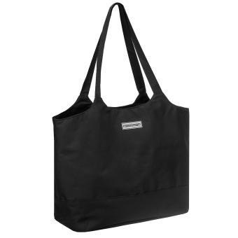 anndora Einkaufstasche schwarz + extra Innentasche aus Isomaterial  - 6