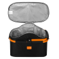 anndora Kühlkorb Einkaufskorb Alubox Design schwarz orange mit Deckel - Picknickkorb - ohne Geschirr - Henkel Klappbar Korb wasserfest von innen - 6