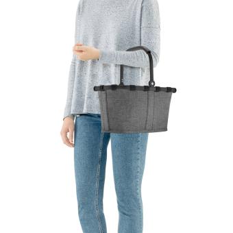 Kleines Mini Carrybag für Kids - in grau silber Kindereinkaufskorb - 7