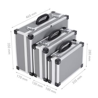 Alukoffer Aluminium-Koffer 3-in-1 Allround Werkzeugkoffer-Set stapelbar VARO - 7