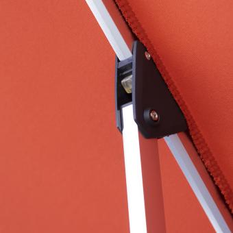 anndora 3m Aluminium Sonnenschirm terracotta orange - Stammdurchmesser 48mm Kurbelöffnung - Winddach hoher UV Schutz  - 7