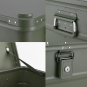 ALUBOX 141 Liter olivgrün - Stapelecken - Alubox mit Deckel - Transportbox in camouflage grün - 7