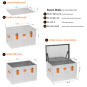 Riffelblechbox Alubox Pritschenbox 67 Liter + Spanngurt - 7