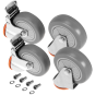 ALUBOX Rollensatz für Riffelblechboxen Transportrollen max 120 kg 10 cm + Schrauben Rädersatz für die Riffelboxen - 7