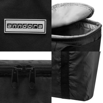 anndora Einkaufstasche schwarz + extra Innentasche aus Isomaterial  - 8