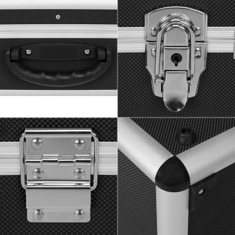 anndora Werkzeugkoffer schwarz silber herausnehmbare Ablage im Deckel - schwarz oder silber - 8