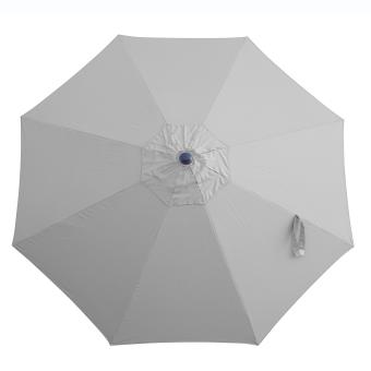 anndora Sonnenschirm mit neigbarem 3,5m großem DAch hellgrau - Kurbelsystem - Schirm neigbar - 8 Streben - Schirm waschbar - 8