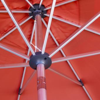 anndora 3m Aluminium Sonnenschirm terracotta orange - Stammdurchmesser 48mm Kurbelöffnung - Winddach hoher UV Schutz  - 8