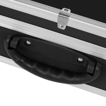 Werkzeugkoffer 43x33x14 cm schwarz oder silber -  Kunststoffecken geriffelte Oberfläche - anndora Transport Koffer - 9