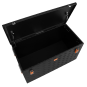 Riffelblechbox Alubox schwarz - black - 3mm Wandstärke, 250 Liter 102,2 cm x 52,5 cm x 52,0 cm - 9