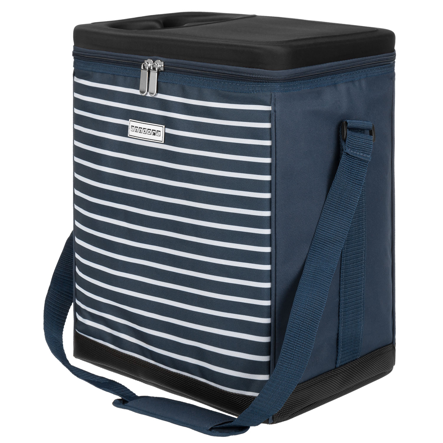 anndora Kühltasche 32 Liter navy blau weiß – Kühleinsatz -reisenthel carrycruiser kompatibel
