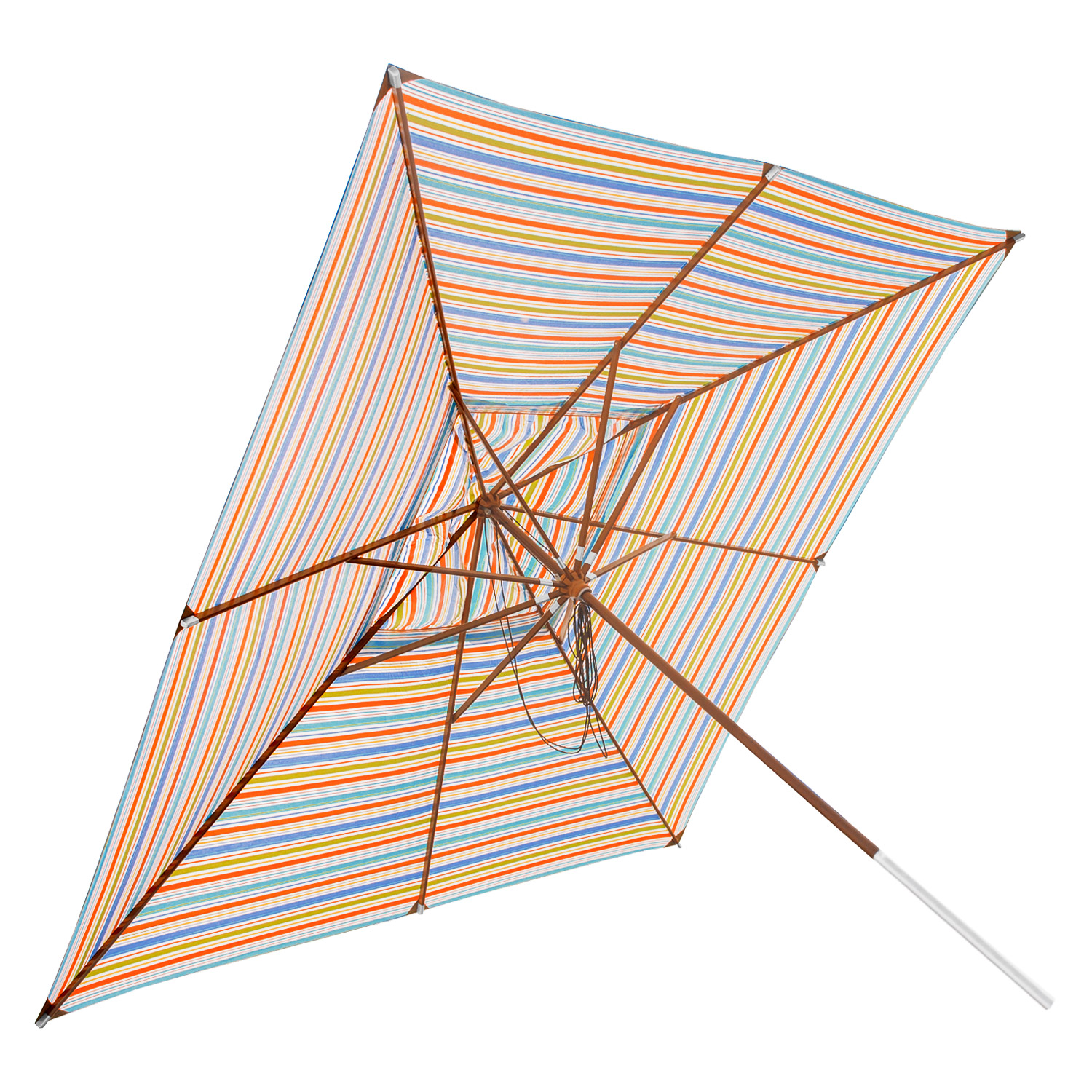 anndora Sonnenschirm 4x4m quadratisch Gestreift 7 Farben Winddach UV-Schutz - 3