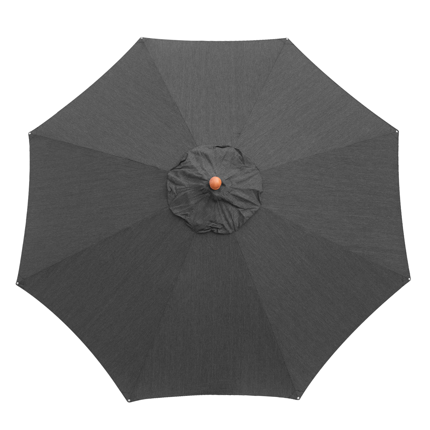 anndora Sonnenschirm 3,5m rund aus Olefin in anthrazit Winddach UV-Schutz - 4